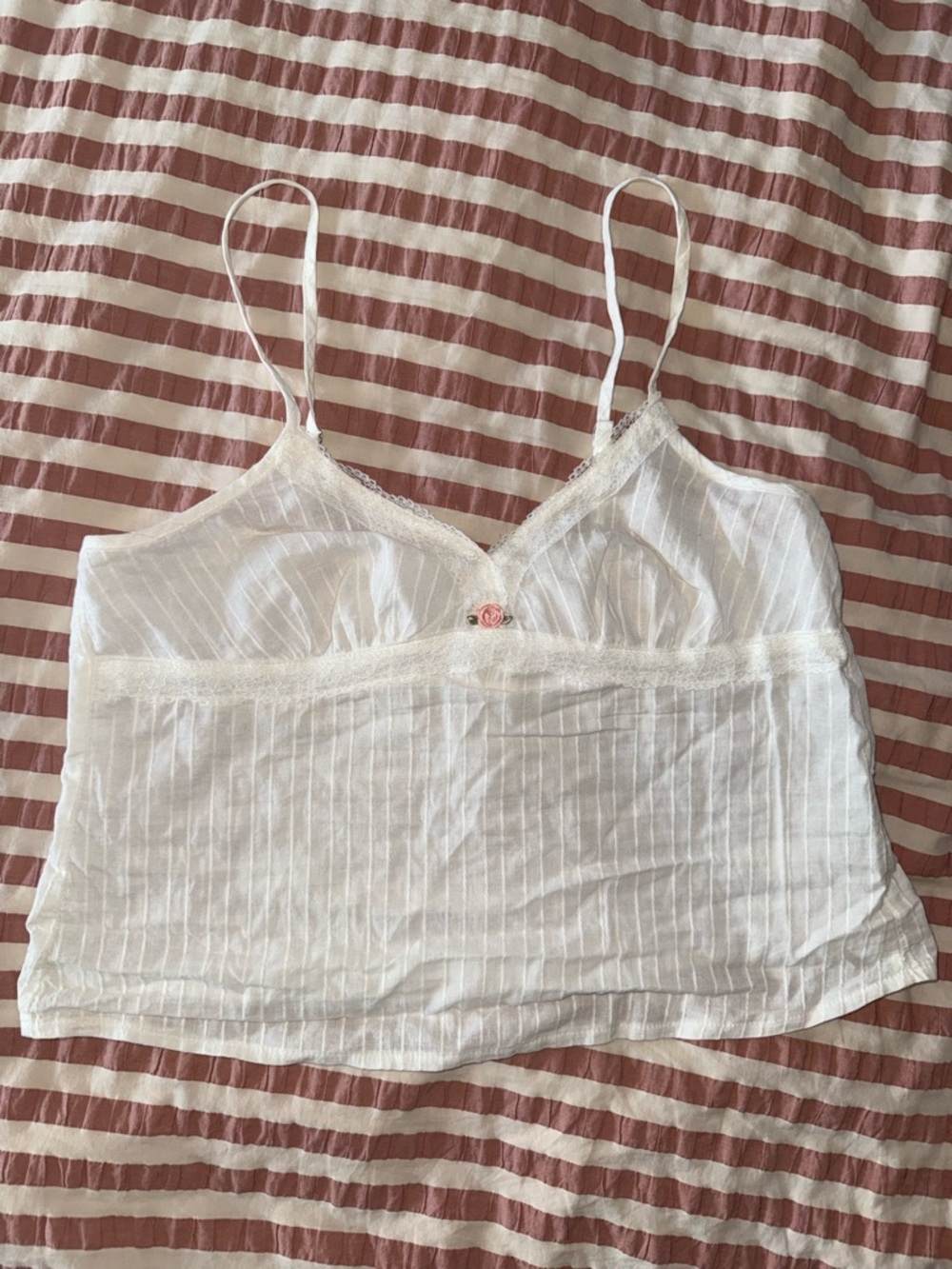 White sheer tank top